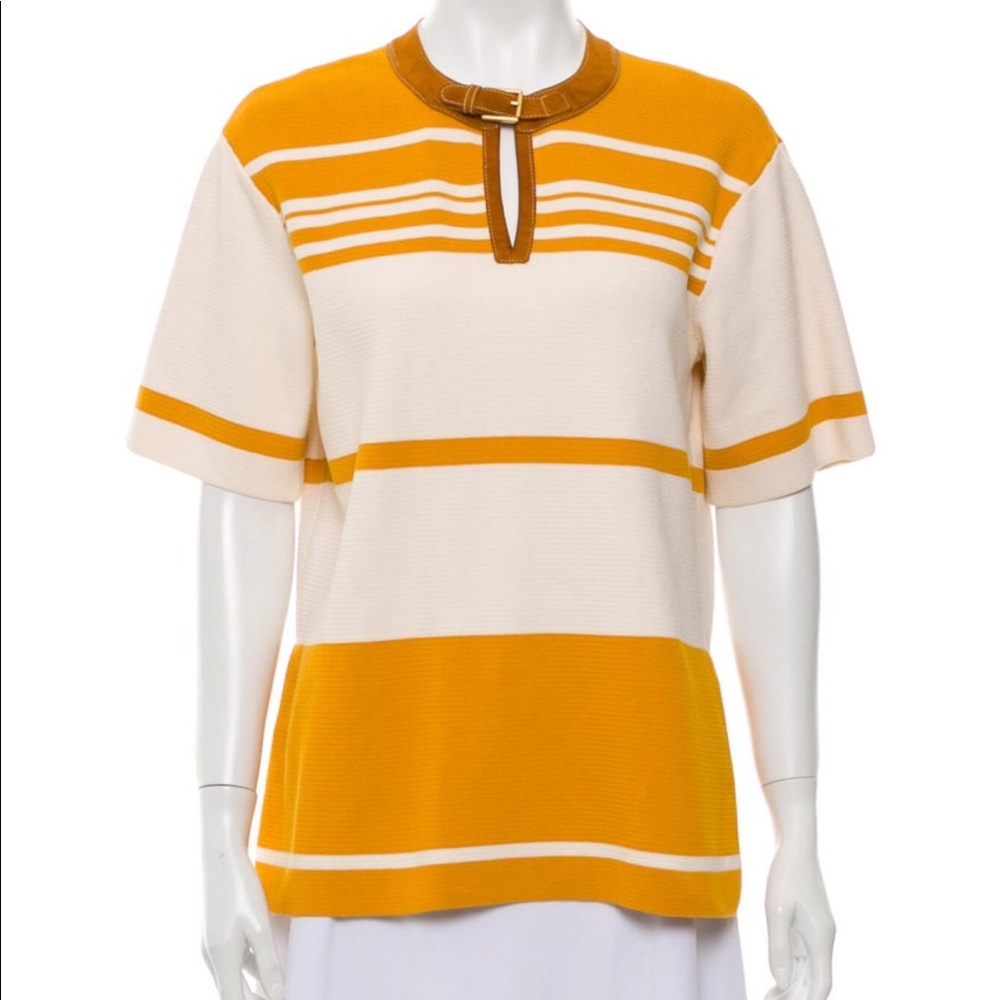Tory burch knot top with suede buckle detail size S